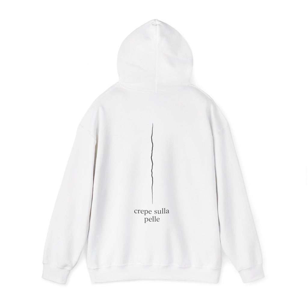 Minimalist 'crepe sulla pelle' Back-Print Hoodie