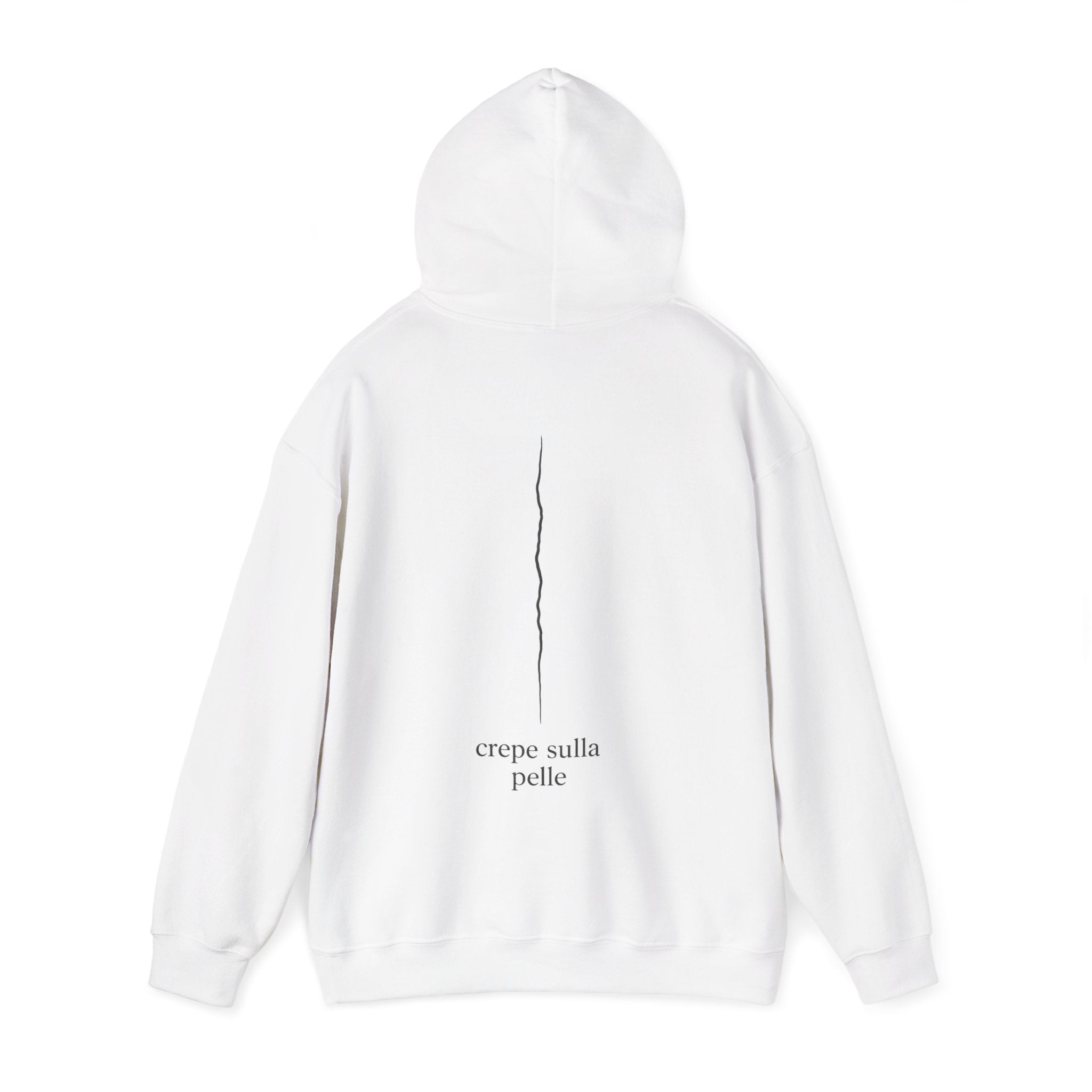Minimalist 'crepe sulla pelle' Back-Print Hoodie
