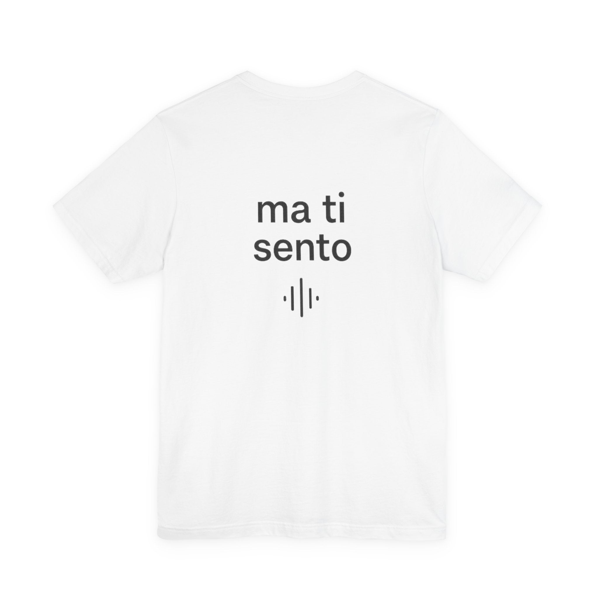 T-Shirt — Minimal ‘Non ti sento’ Chest Logo Tee