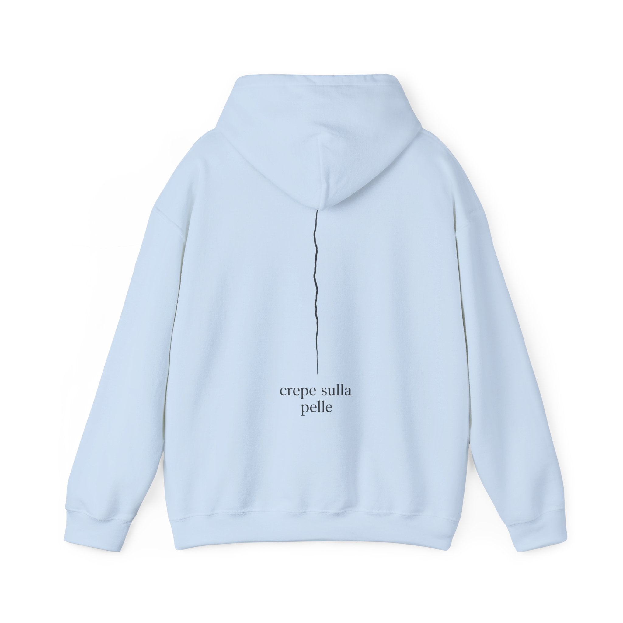 Minimalist 'crepe sulla pelle' Back-Print Hoodie