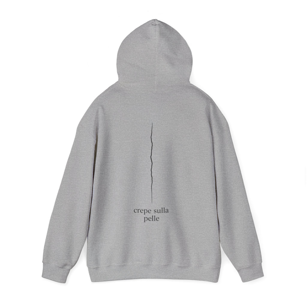 Minimalist 'crepe sulla pelle' Back-Print Hoodie