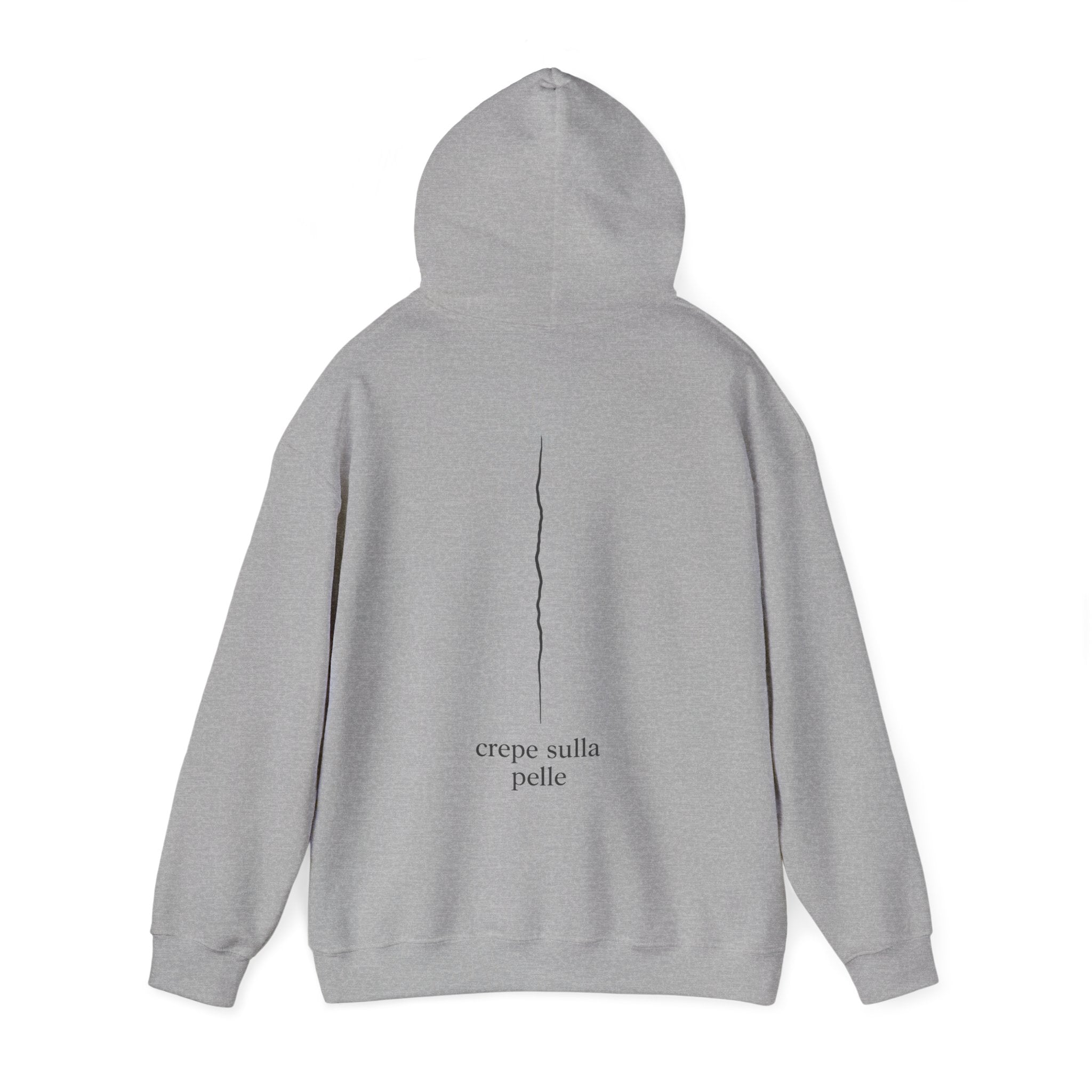 Minimalist 'crepe sulla pelle' Back-Print Hoodie