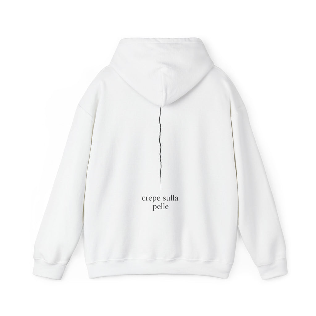 Minimalist 'crepe sulla pelle' Back-Print Hoodie