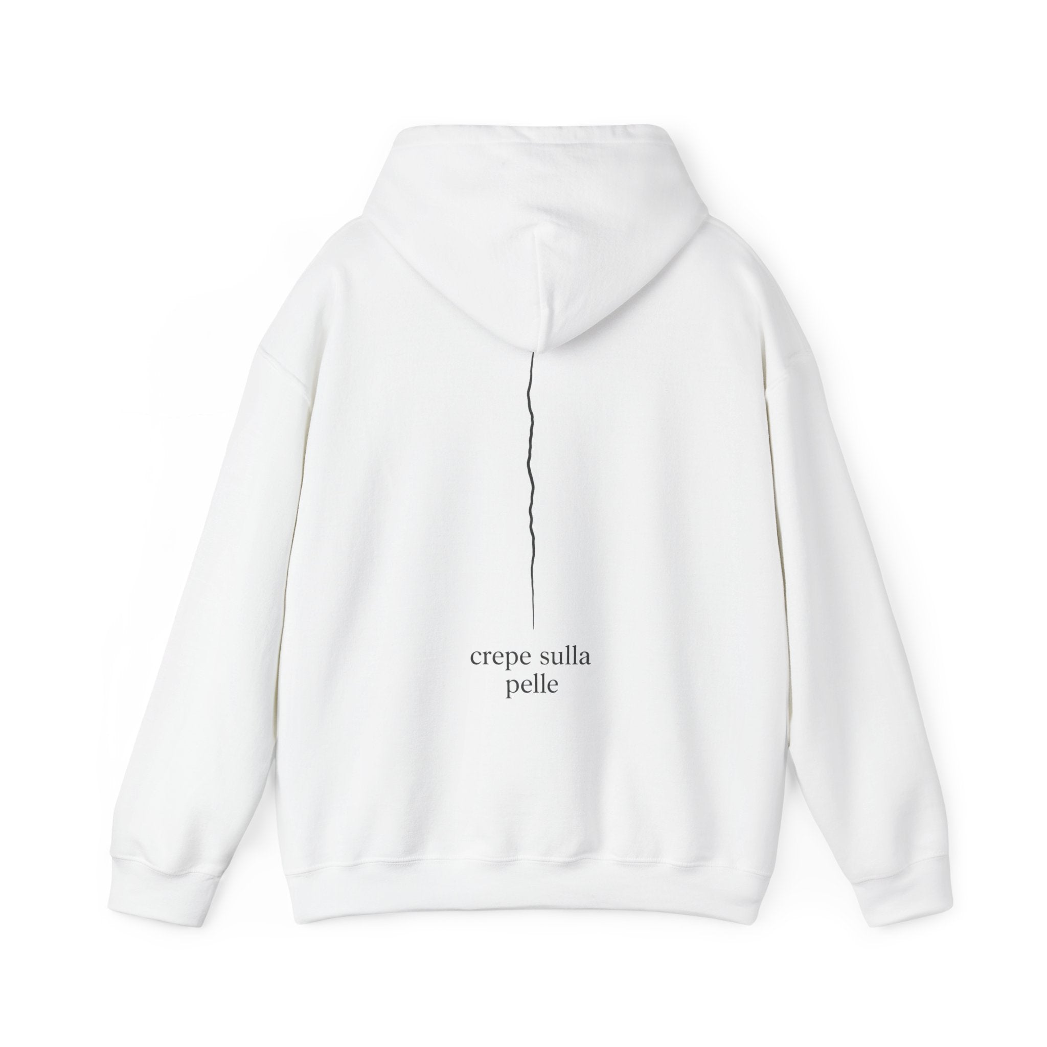 Minimalist 'crepe sulla pelle' Back-Print Hoodie