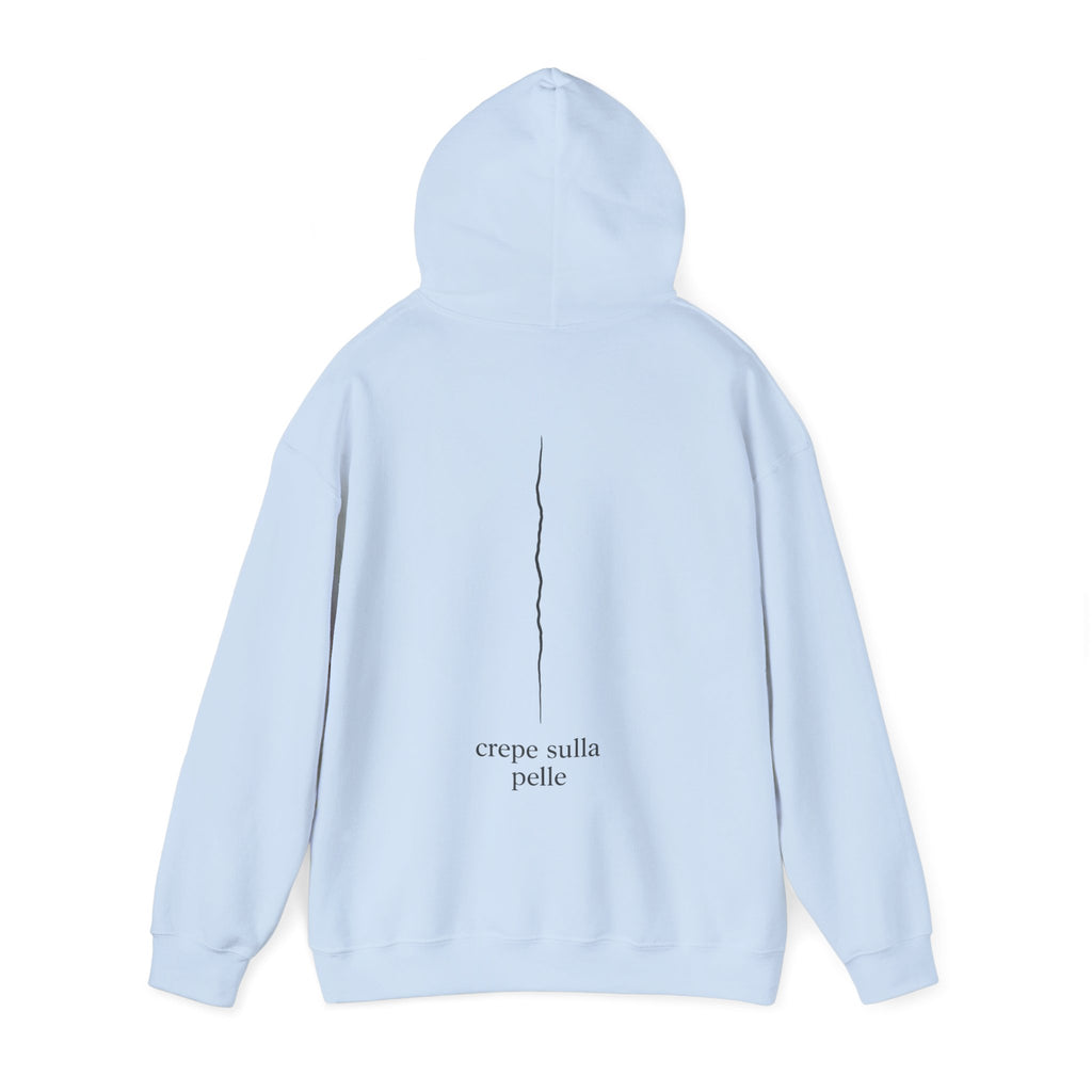 Minimalist 'crepe sulla pelle' Back-Print Hoodie