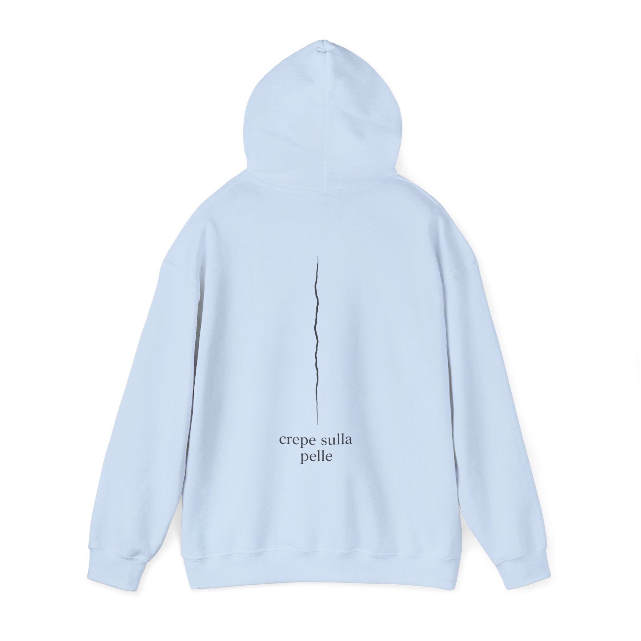 Minimalist 'crepe sulla pelle' Back-Print Hoodie